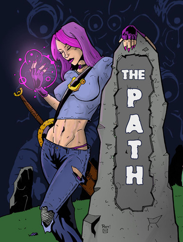 Cartoon: The Path (medium) by JamesRiot tagged horror,lovecraft,the,path