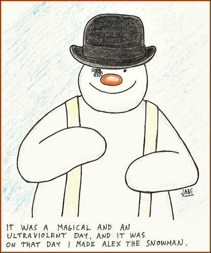 Cartoon: Alex The Snowman (medium) by Jani The Rock tagged clockworkorange,snowman,alex