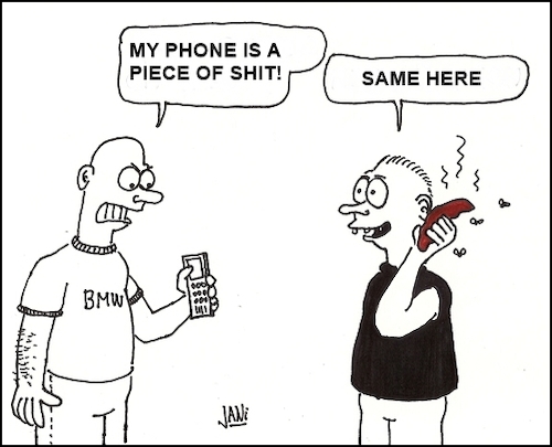 Cartoon: Shit phone (medium) by Jani The Rock tagged phone,shit