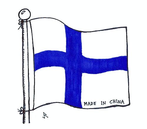 Cartoon: Symbol of the nation (medium) by Jani The Rock tagged finland,china,globalisation