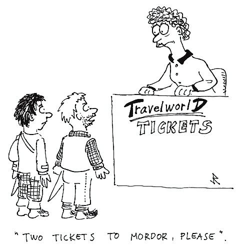 Cartoon: Tickets (medium) by Jani The Rock tagged mordor,hobbit,lord,of,the,rings,lotr,tolkien