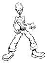 Cartoon: MUTATION PSYCHO (small) by RAMONETX tagged monster,psycho,rock,zombies