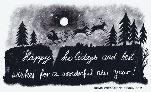 Cartoon: Happy holidays (medium) by alesza tagged happy,holidays,christmas,weihnachten,new,year,neu,jahr,neujahr,greetings
