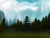 Cartoon: Mountains (small) by alesza tagged mountains nature trees berge natur bäume digital art forest
