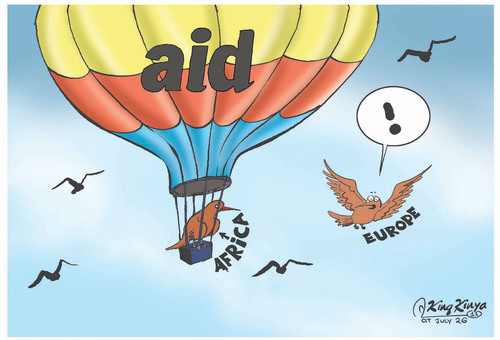 Cartoon: aid (medium) by King Kinya tagged af