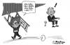Cartoon: Mbeki and Zuma (small) by King Kinya tagged mbeki,resigning