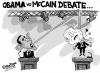 Cartoon: obama vs mac cain debete (small) by King Kinya tagged kn