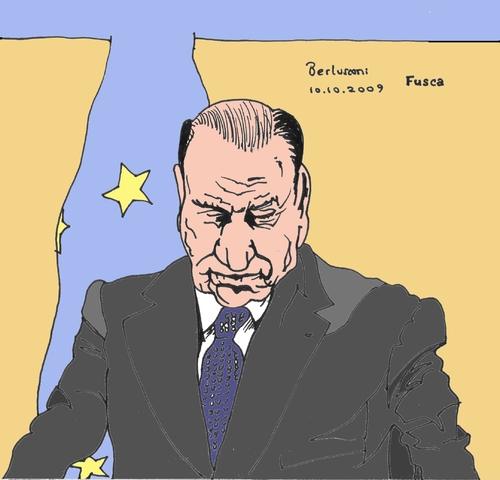 Cartoon: Berlusconi (medium) by Fusca tagged citizenship,scandals,corruption