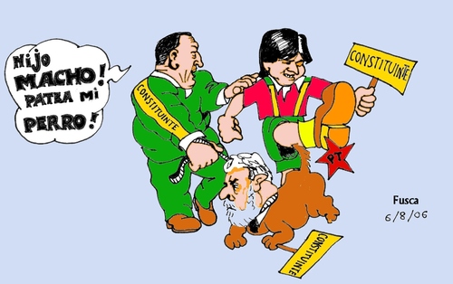 Cartoon: Chavez Morales Lula (medium) by Fusca tagged autocrats,bolivarian,morales,chavez,lula