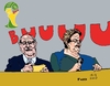 Cartoon: Dilma Lula blamed for corruPTion (small) by Fusca tagged lula,dilma,mensalao,corruption,latrocracy,protests,change
