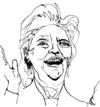 Cartoon: Hillary Clinton (small) by Fusca tagged politics,international,democracy,conflicts