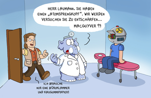 Cartoon: atomsprengkopf (medium) by ChristianP tagged atomsprengkopf