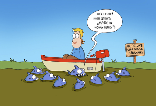 Cartoon: Piranha-Abitur (medium) by ChristianP tagged piranha