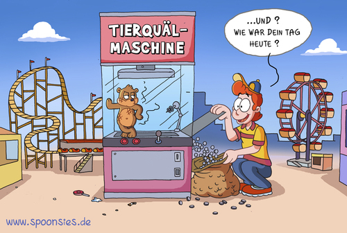 Cartoon: tierquälmaschine (medium) by ChristianP tagged tierquälmaschine