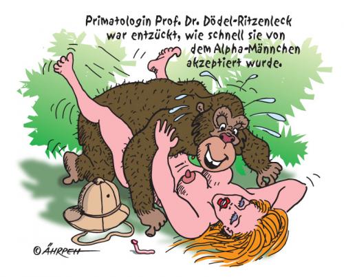Cartoon: Alphatier (medium) by rpeter tagged dschungel,affe,nackt,frau