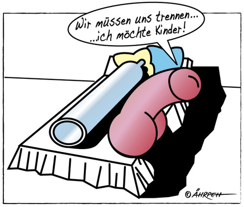 Cartoon: Kinderwunsch (medium) by rpeter tagged verhütung,condom,bett,kinderwunsch,kinder
