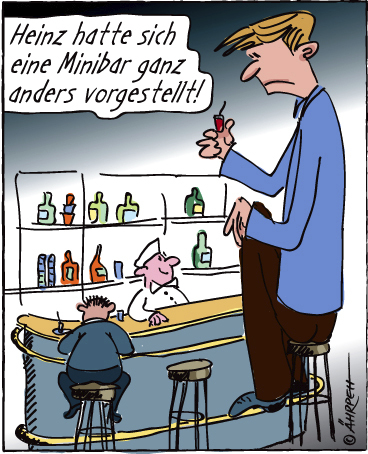 Cartoon: Minibar (medium) by rpeter tagged minibar,bar,alkohol,flaschen