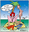 Cartoon: Ein Unglück kommt selten allein (small) by rpeter tagged insel inselwitz mann frau nackt unglück