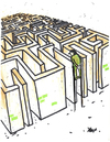 Cartoon: Labyrinth (small) by Monica Zanet tagged labyrinth,maze,free,zanet