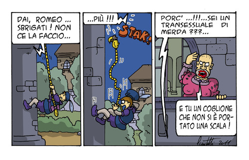 Cartoon: Romeo e Giulietta? (medium) by ignant tagged romeo,giulietta,humor,cartoon