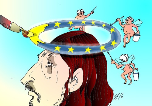 Cartoon: Kein (medium) by medwed1 tagged got,mensch,politik