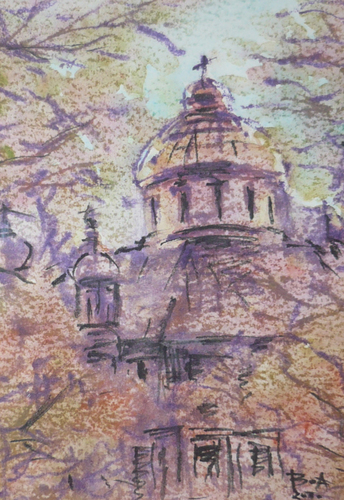 Cartoon: Bild from Craiova (medium) by boa tagged painting,color,oil,boa,romania,painter,landscape