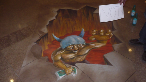 Cartoon: Painting 3D by BOA (medium) by boa tagged painting,color,oil,boa,romania,painter,landscape,3d