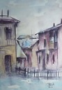 Cartoon: Vatra Dornei city (small) by boa tagged painting,color,oil,boa,romania,painter,landscape