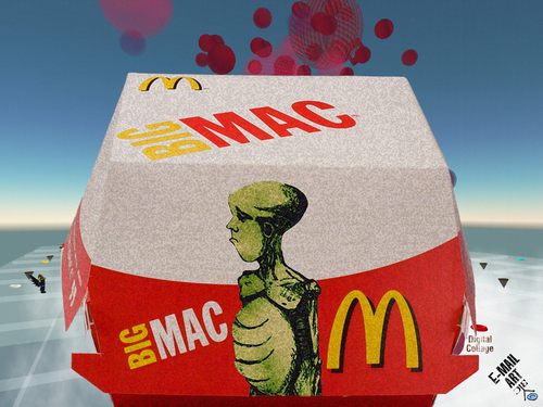Cartoon: BIG MAC (medium) by Zoran Spasojevic tagged hunger,somalia,hamburger,emailart,graphics,paske,food,fastfood,mcdonalds,spasojevic,mac,big,zoran,kragujevac,children,serbia,collage,digital