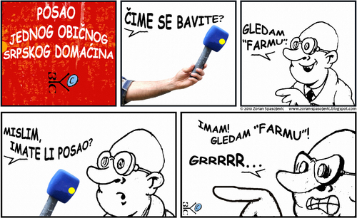 Cartoon: Serbian FARM (medium) by Zoran Spasojevic tagged serbia,kragujevac,paske,zoran,spasojevic,strip,shortcomic,farm,graphics,collage,digital,emailart