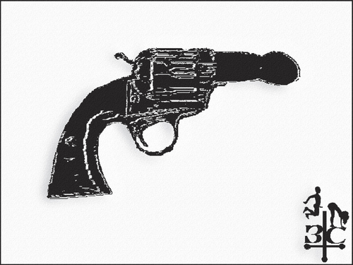 Cartoon: Naked Gun (medium) by Zoran Spasojevic tagged serbia,kragujevac,case,paske,zoran,spasojevic,gun,naked,graphics,collage,digital,emailart