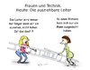 Cartoon: Frauen und Technik - Leiter (small) by TomSe tagged frauenfeindlich,leiter,sexistisch