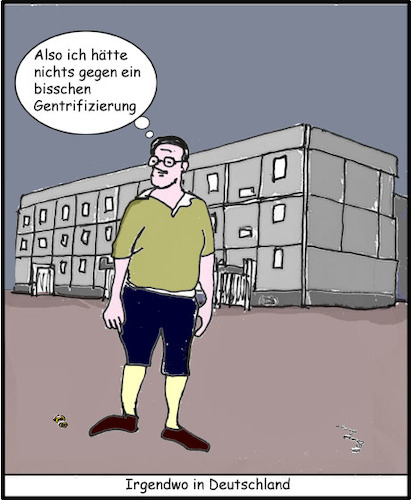 Cartoon: irgendwo in deutschland (medium) by Leviathan64 tagged gentrefrizierung,plattenbauten