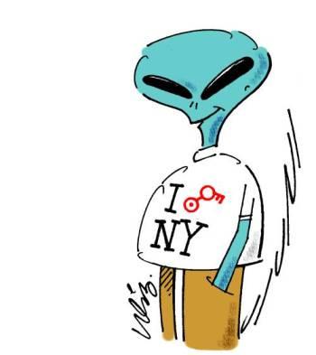 Cartoon: Alien t-shirt (medium) by neilo tagged alien,et,tshirt,ny