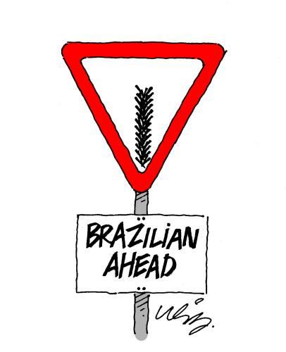 Cartoon: Brazilian road-sign (medium) by neilo tagged brazilian,sign