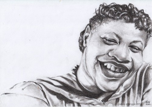 Cartoon: ella fitzgerald (medium) by Joen Yunus tagged musician,jazz,famous,singer,caricature,charcoal