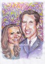 Cartoon: the royal wedding (small) by Joen Yunus tagged carricature,colored,pencil,wedding,william,kate