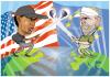 Cartoon: Tiger and Monty (small) by drawgood tagged sport,golf,caricature,portrait