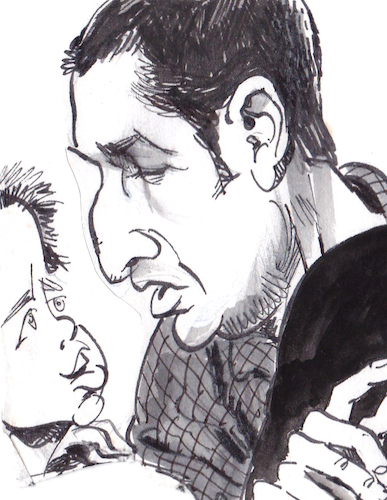Cartoon: Adam Sandler caricature (medium) by Colin A Daniel tagged adam,sandler,caricature,colin,daniel