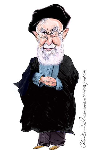 Cartoon: Ali Khamenei caricature (medium) by Colin A Daniel tagged ali,khamenei,caricature,drawing,cartoon
