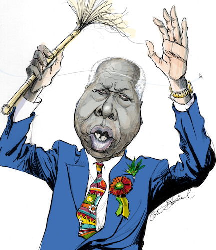 Cartoon: Daniel Arap Moi caricature (medium) by Colin A Daniel tagged daniel,arap,moi,caricature,colin