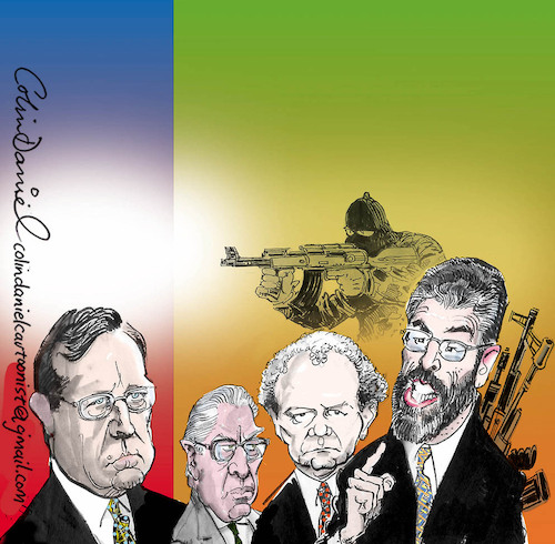 Cartoon: David Trimble Ian Paisley (medium) by Colin A Daniel tagged david,trimble,ian,paisley