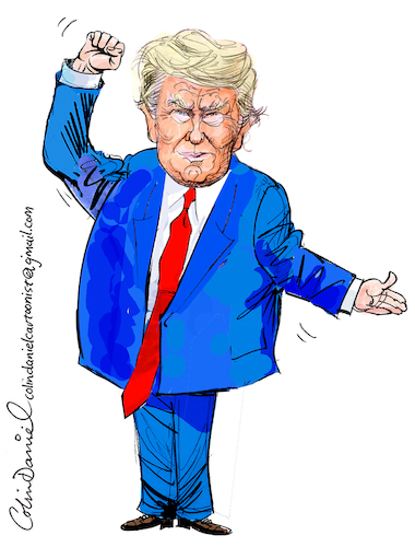 Cartoon: Donald Trump caricature (medium) by Colin A Daniel tagged donald,trump,caricature,by,colin,daniel