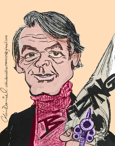 Cartoon: Hal Holbrook caricature (medium) by Colin A Daniel tagged hal,holbrook,caricature,cartoon,drawing,illustration,1978,ballpoint,pen,scribbles