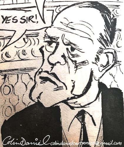 Cartoon: Harry Andrews caricature (medium) by Colin A Daniel tagged harry,andrews,caricature
