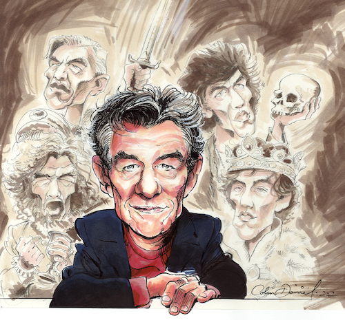 Cartoon: Ian McKellen caricature (medium) by Colin A Daniel tagged ian,mckellen,caricature,colin,daniel