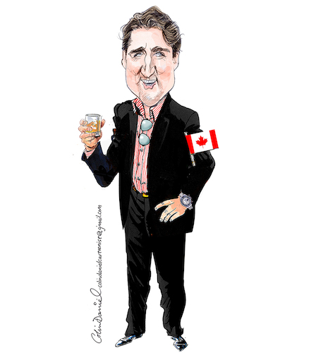 Cartoon: Justin Trudeau caricature (medium) by Colin A Daniel tagged justin,trudeau,caricature