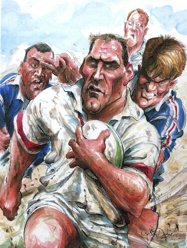 Cartoon: Lawrence Dallaglio caricature (medium) by Colin A Daniel tagged lawrence,dallaglio,caricature,colin,daniel