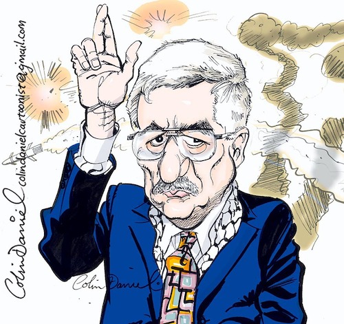 Cartoon: Mahmoud Abbas caricature (medium) by Colin A Daniel tagged mahmoud,abbas,caricature,by,colin,daniel