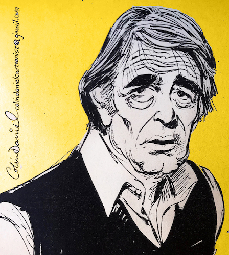 Cartoon: Stuart Whitman caricature drawin (medium) by Colin A Daniel tagged stuart,whitman,caricature,drawin